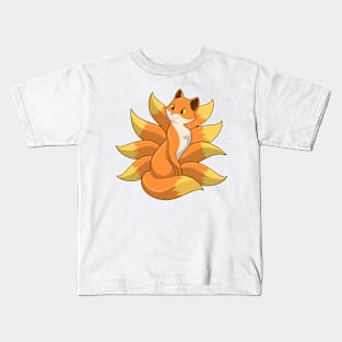 Fox with 9 Fox tails Kids T-Shirt